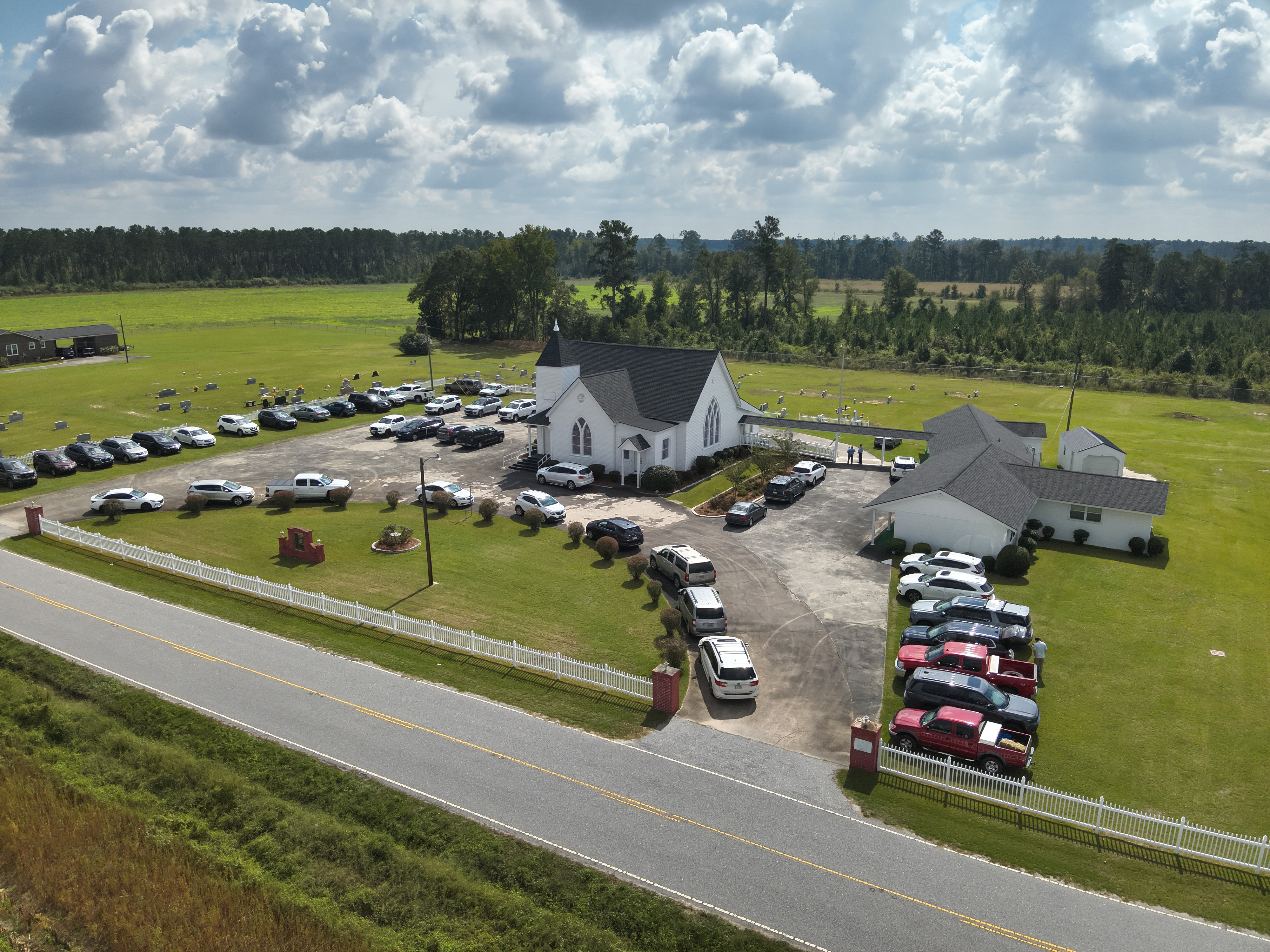 Outside the Church (from the sky)